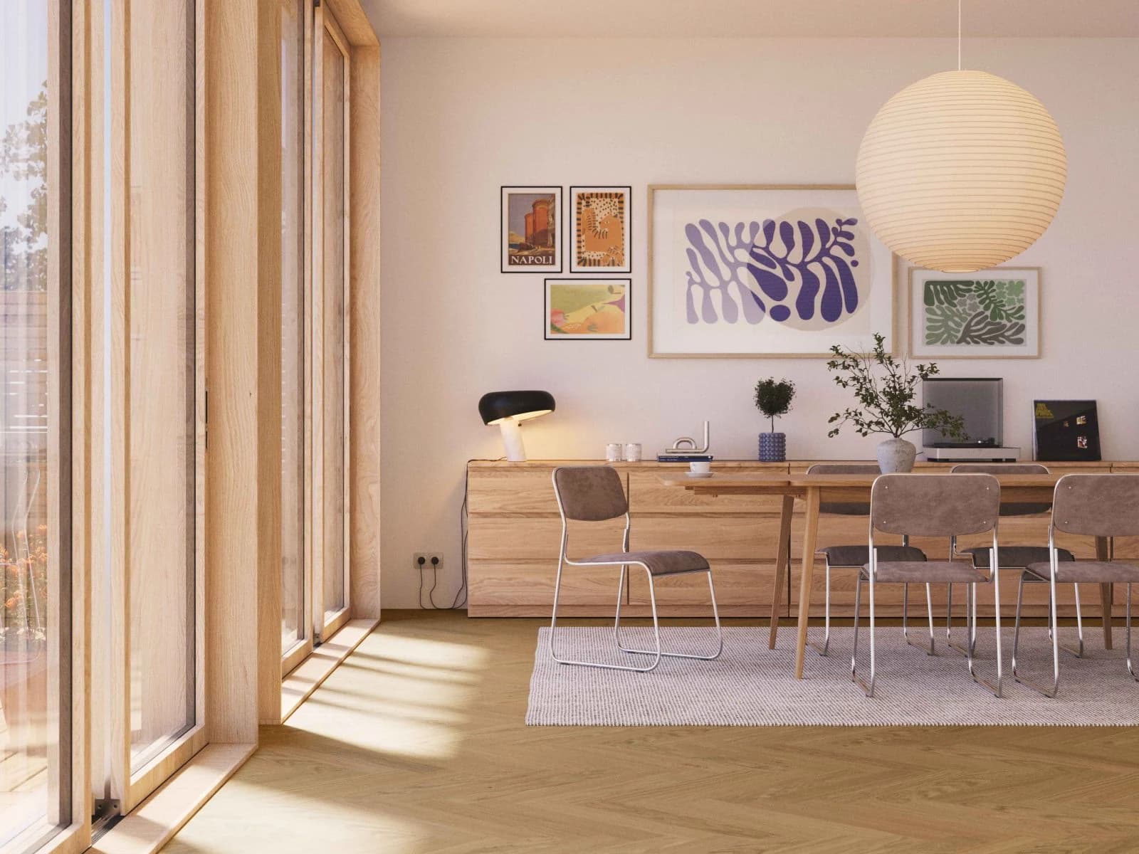 Bjelin STOCKHOLM 3.0 Modern drveni pod u uzorku riblje kosti